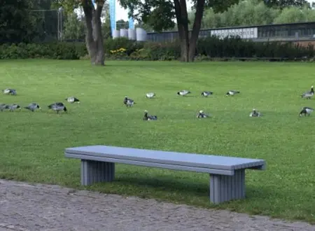 Boulevard Benk grå L230 x B49 x H40 cm 