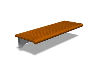 Boulevard Vegg-benk Brun L177 x B42 x H61 cm