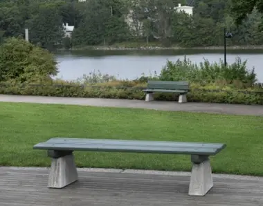 Park Rest benk med rygg Mørk brun 