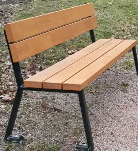 House benk med rygg frittstående L177 x B62 x H51 cm 