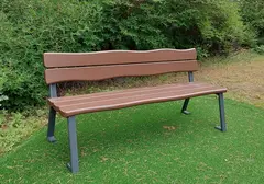 Park benk Flora med rygg L180 x B62 x H82 cm