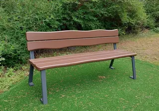 Park benk Flora med rygg L180 x B62 x H82 cm