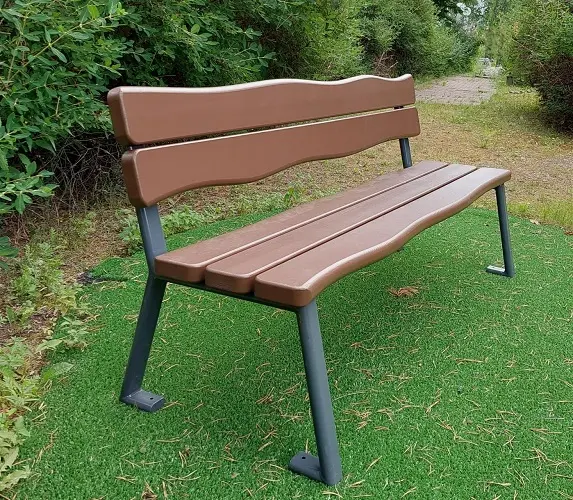 Park benk Flora med rygg L180 x B62 x H82 cm 