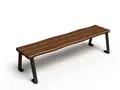 Park benk Flora uten rygg L180 x B55 x H45 cm