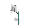 Basketballstativ 1 kurv limegr&#248;nn L167 x B120 x H379 cm