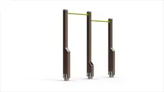 Pull-up mørk brun/limegrønn B249 x D24 x H243 cm