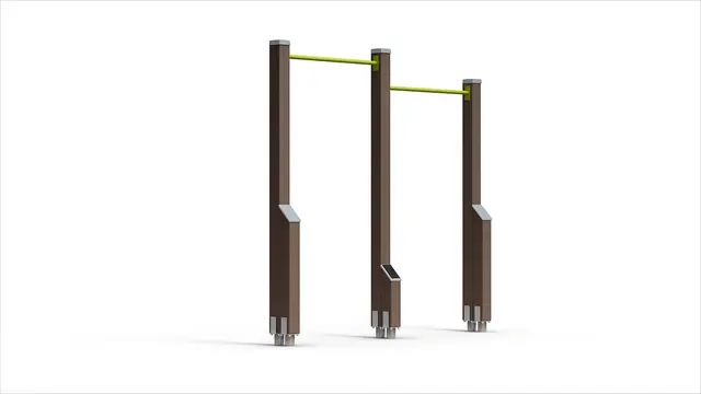 Pull-up mørk brun/limegrønn B249 x D24 x H243 cm 