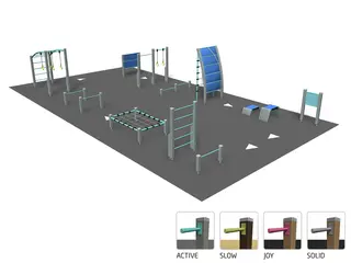 Fitness bane M L2000 x B1220 x H299 cm