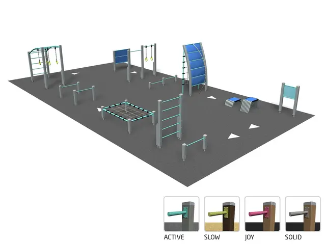 Fitness bane M L2000 x B1220 x H299 cm 