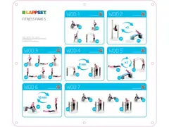 Fitness Park S uten fri vekter L1350 x B850 x H242 cm