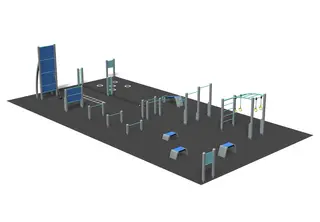 Fitness Park M uten fri vekter L2000 x B1050 x H411 cm