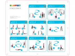 Fitness Park M uten fri vekter L2000 x B1050 x H411 cm