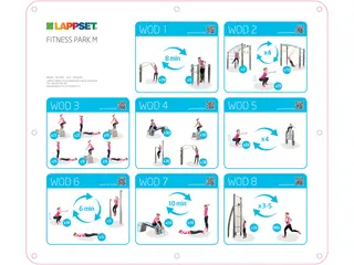 Fitness Park M uten fri vekter L2000 x B1050 x H411 cm