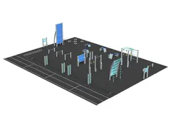 Fitness Park L - uten fri vekter L2200 x B1570 x H412 cm