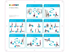 Fitness Park L - uten fri vekter L2200 x B1570 x H412 cm