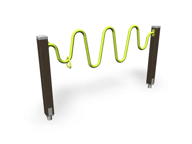 Senior sport wave bar mørk brun/lime L235 x B16 x H139 cm 