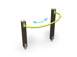 Senior sport shoulder arches left L124 x B77 x H131 cm