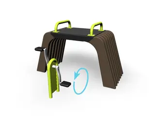 Senior sport bench workout with pedals L118 x B99 x H73 cm