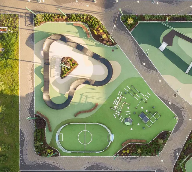 Pumptrack M L1630 x B1490 x H98 cm 