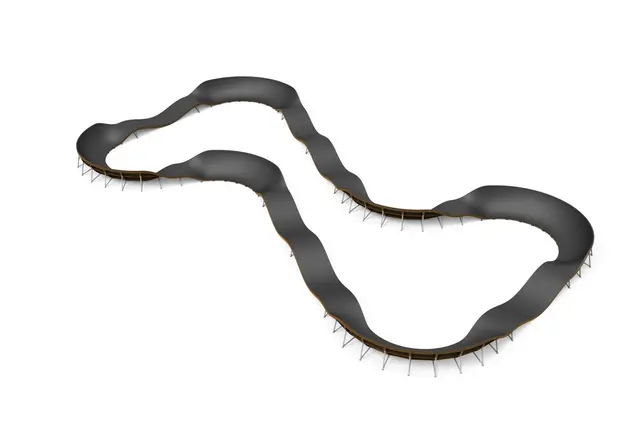 Pumptrack L L2289 x B1364 x H98 cm 