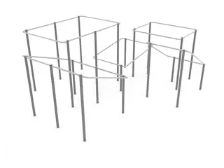 Dash Parkour cage L L592 x B512 x H241 cm