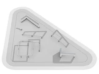 Dash Parkour M2 balance &amp; foot L589 x B591 x H65 cm