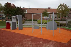 Dash Parkour M6 hanging &amp; cat leap L911 x B874 x H245 cm