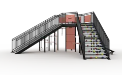 Fitness stairs U-model