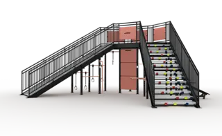 Fitness stairs U-model