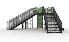Fitness stairs U-model Meadow