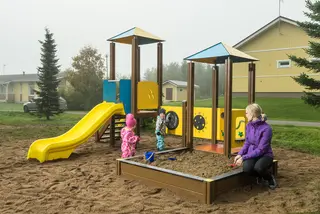 ABC Lekeapparat med sandkasse Lisa L483 x B290 x H169 cm