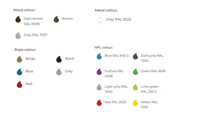 Finno Aktivitetstårn lime L563 x B431 x H332 cm 