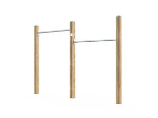 Clover turnstenger med 2 høyder bred L241 x B10 x H189 cm