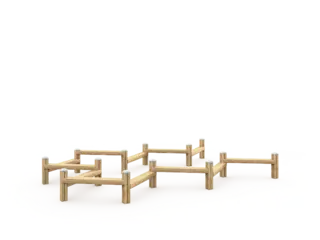 Clover balansebane sikk-sakk L410 x B250 x H51 cm