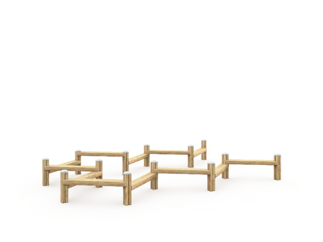 Clover balansebane sikk-sakk L410 x B250 x H51 cm 