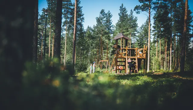 Flora trolltinden aktivitetstårn brun L433 x B285 x H382 cm 