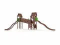 Flora eventyr&#229;sen lekeapparat brun L897 x B680 x H397 cm
