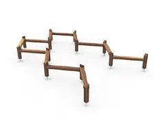 Flora Goblins balansebane brun L405 x B249 x H55 cm