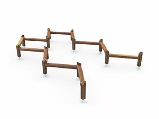 Flora Goblins balansebane brun L405 x B249 x H55 cm