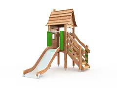 Flora leket&#229;rn med sklie L261 x B174 x H267 cm