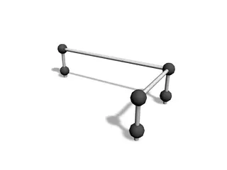 Cloxx Parkour vault rails S L241 x B131 x H72 cm