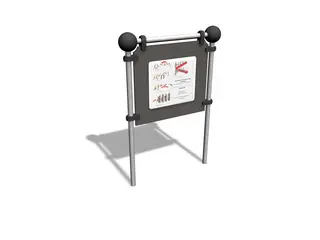 Cloxx Parkour info sign L131 x B20 x H188 cm
