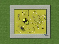 Cloxx Parkour area 5 L1300 x B1000 cm