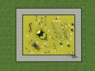 Cloxx Parkour area 5 L1300 x B1000 cm