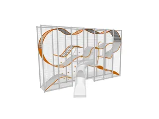 Wall Holla 7 med innvendig sklie L805 x B370 x H490 cm