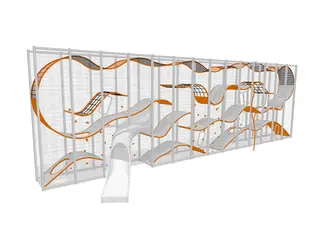 Wall Holla 14 med invendig sklie L1615 x B384 x H490 cm