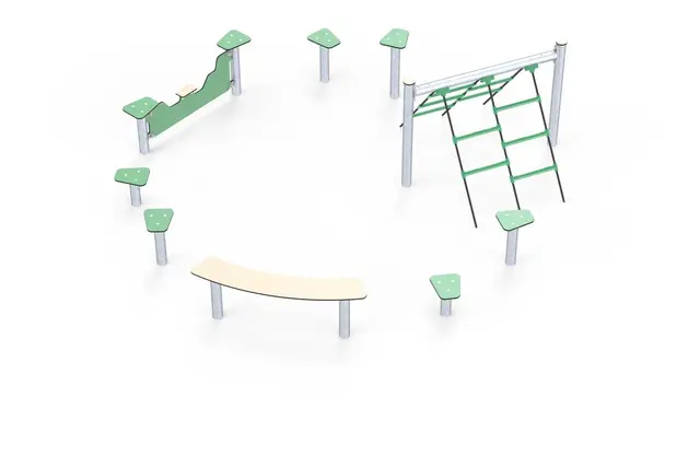 Balansebane ø-form L470 x B430 x H100 cm 