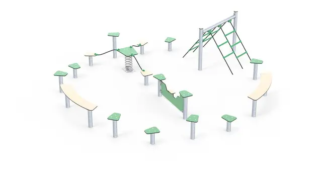 Balansebane ø-form L470 x B430 x H100 cm 