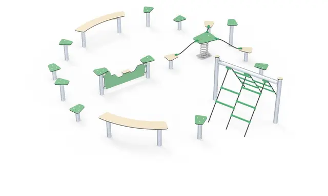 Balansebane ø-form L470 x B430 x H100 cm 