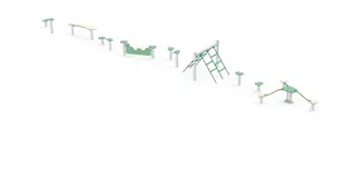 Balansebane rett L1100 x B150 x H100 cm